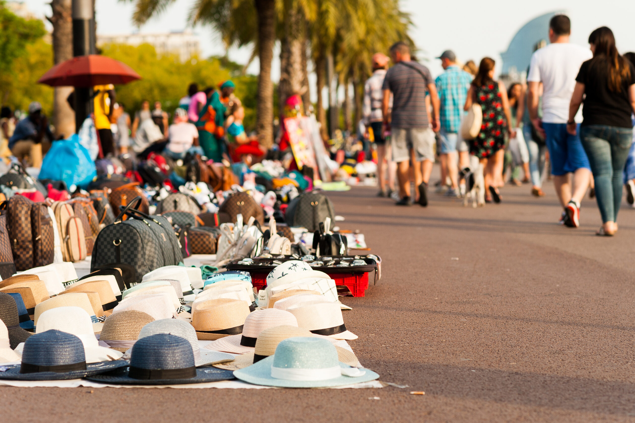 Street Vendors Sell Counterfeits Goods Like Editorial Stock Photo